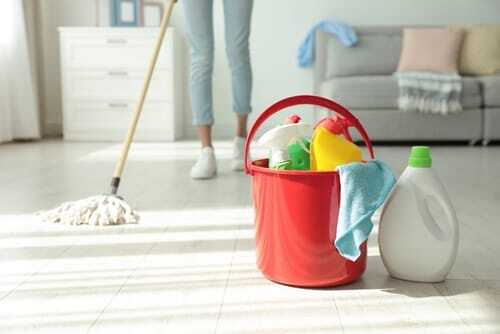 What should you use to sweep corners and hard-to-reach areas