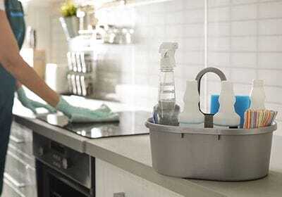 Castle Keepers professional cleaner performing recurring house cleaning service